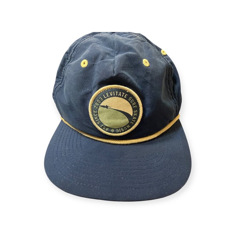 Levitate Surf Skate Flat Brim Hat – Navy – Adjustable